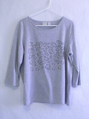 Zenergy by Chico's Studded Animal Print Top